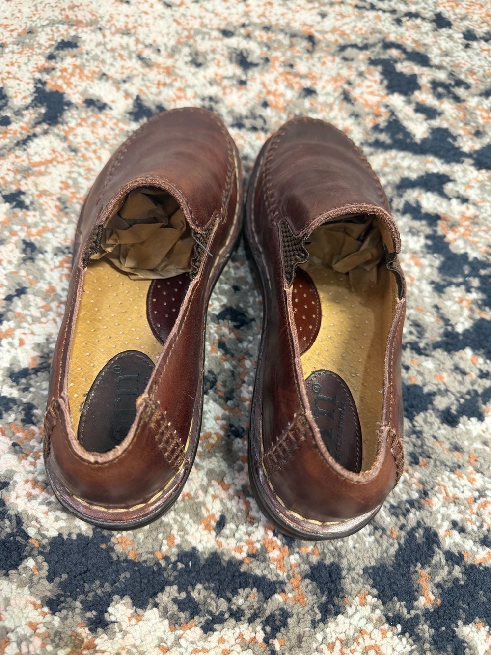 Børn Brown Leather Slip-On Loafers Women’s 7 / EU 38 Handcrafted Comfort Shoes - Picture 9 of 13